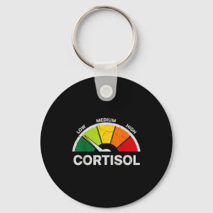 Low cortisol levels awareness statement  keychain
