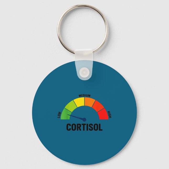 Low cortisol levels meme  keychain (Front)