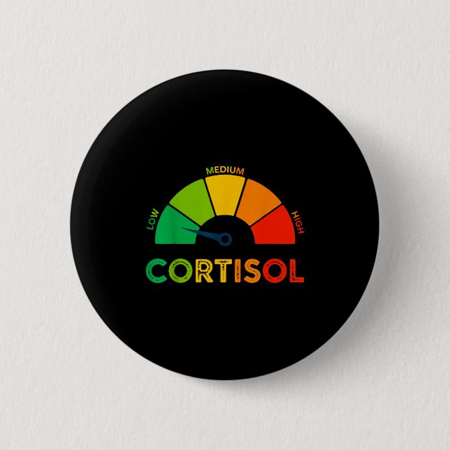 Low cortisol levels v meme  2 inch round button (Front)