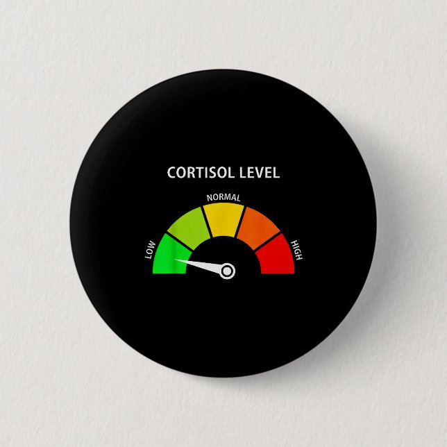 Low cortisol levels v meme  2 inch round button (Front)