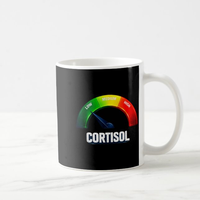 Low cortisol levels v meme funny  coffee mug (Right)