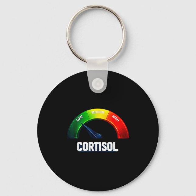Low cortisol levels v meme funny  keychain (Front)