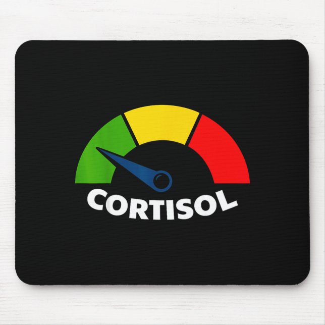 Low cortisol levels v meme funny stress relief  mouse pad (Front)