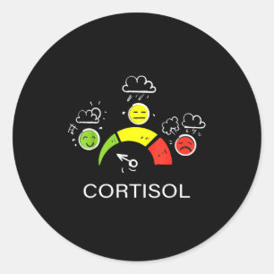 Low cortisol levels v meme Low cortisol levels v m Classic Round Sticker