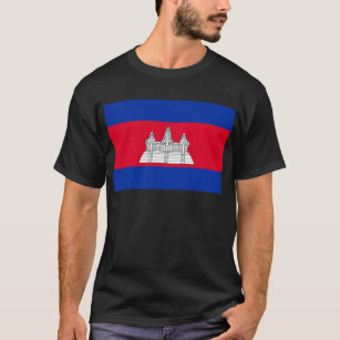 Low Cost! Cambodia Flag T-Shirt