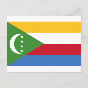 Low Cost! Comoros Flag Postcard
