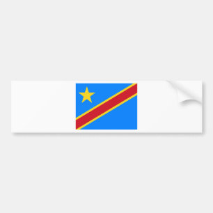 Low Cost! Congo Flag Bumper Sticker