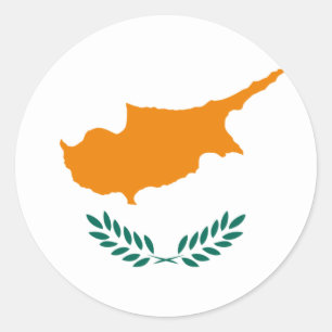 Low Cost! Cyprus Flag Classic Round Sticker
