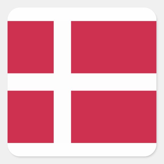 Low Cost! Denmark Flag Square Sticker