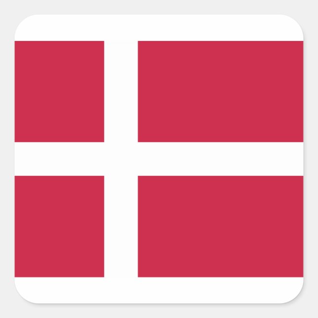 Low Cost! Denmark Flag Square Sticker (Front)