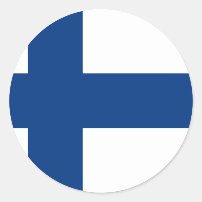 Low Cost! Finland Flag Classic Round Sticker (Front)