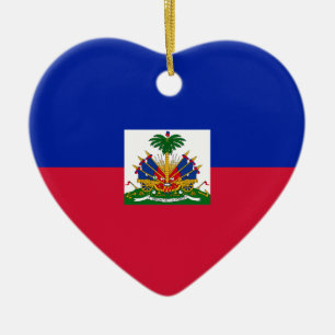 Low Cost! Haiti Flag Ceramic Ornament