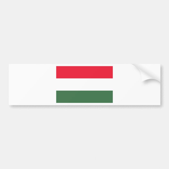 Low Cost! Hungary Flag Bumper Sticker (Front)