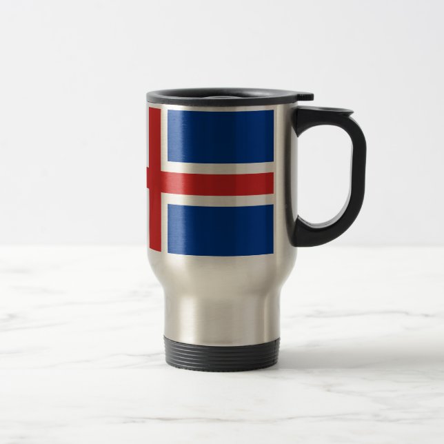 Low Cost! Iceland Flag Travel Mug (Right)