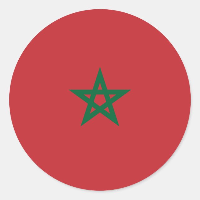 Low Cost! Morocco Flag Classic Round Sticker (Front)