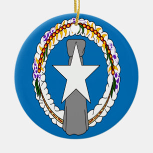Low Cost! Northern Mariana Islands Flag Ceramic Ornament