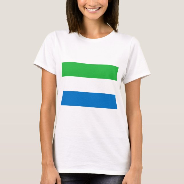Low Cost! Sierra Leone Flag T-Shirt (Front)