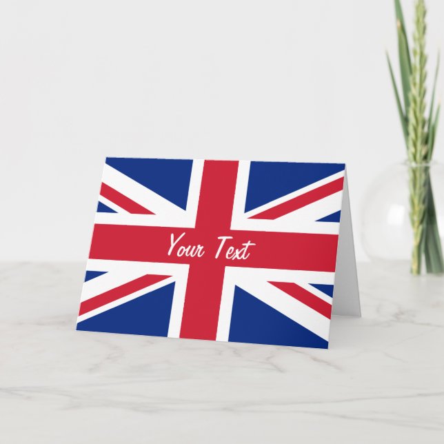 Low Cost Union Jack Flag of Great Britain Card (Front)