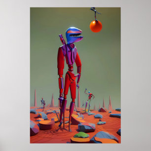 Low Dangling Fruit Ken Gauge Surrealism Poster