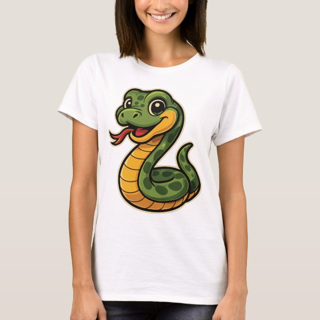 low-end cartoon snake design T-Shirt (Front)