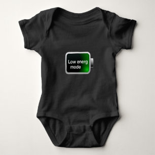 Low Energy Mode Battery Icon Digital Graphic Baby Bodysuit