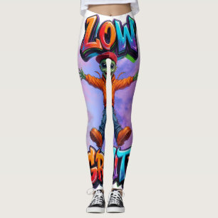 Low Gravity Funny Alien Space Humour Design Leggings