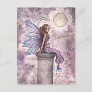 Low Hanging Moon Fairy Postcard