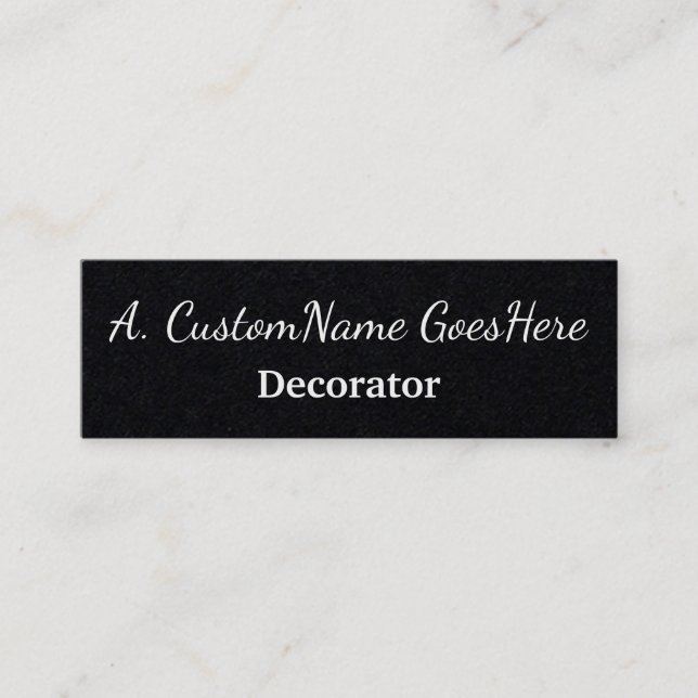 Low-Key Decorator Business Card (Front)