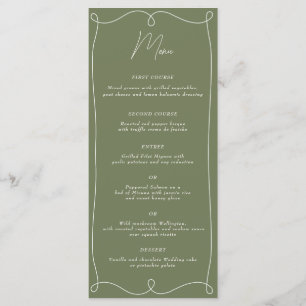 Low Key Minamalist Swirl Menu