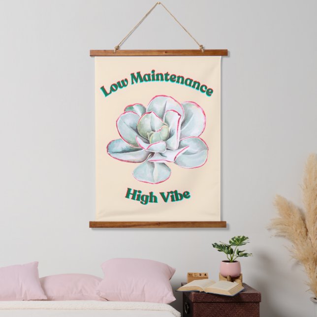 Low Maintenance High Vibe Hanging Tapestry (Bedroom)