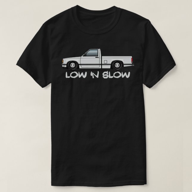 Low N Slow White T-Shirt (Design Front)