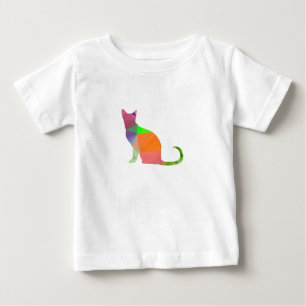 Low Poly Cat Silhouette Baby T-Shirt