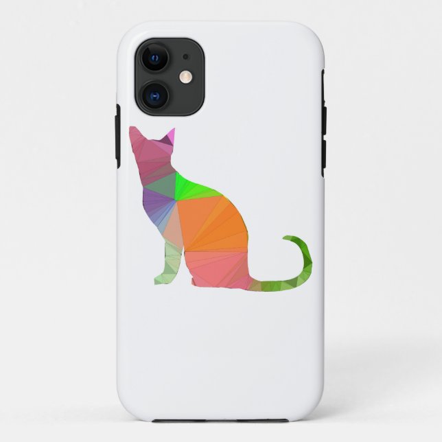 Low Poly Cat Silhouette Case-Mate iPhone Case (Back)
