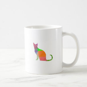 Low Poly Cat Silhouette Coffee Mug