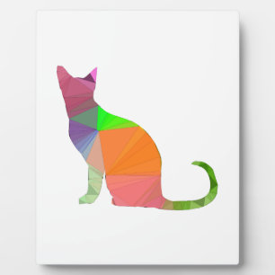 Low Poly Cat Silhouette Plaque