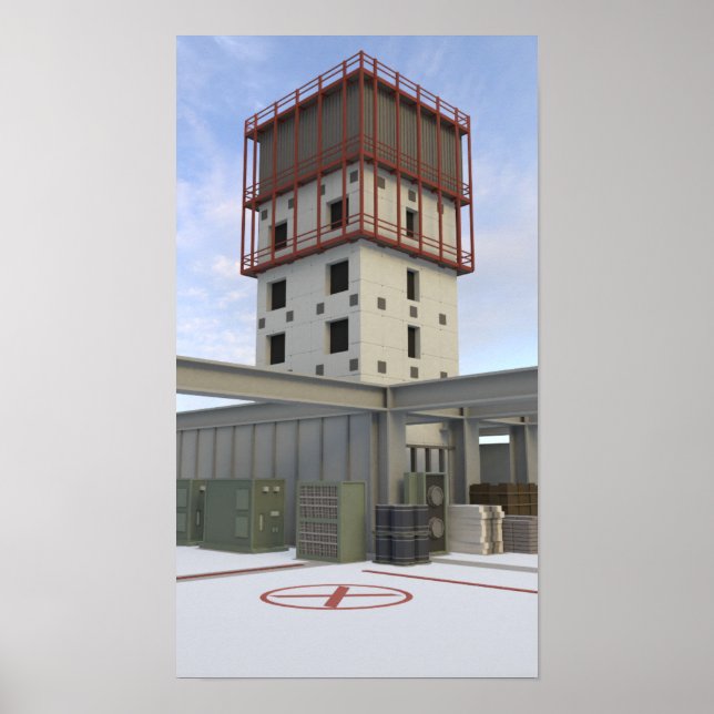 Low Poly CSGO Map Vertigo Poster (Front)