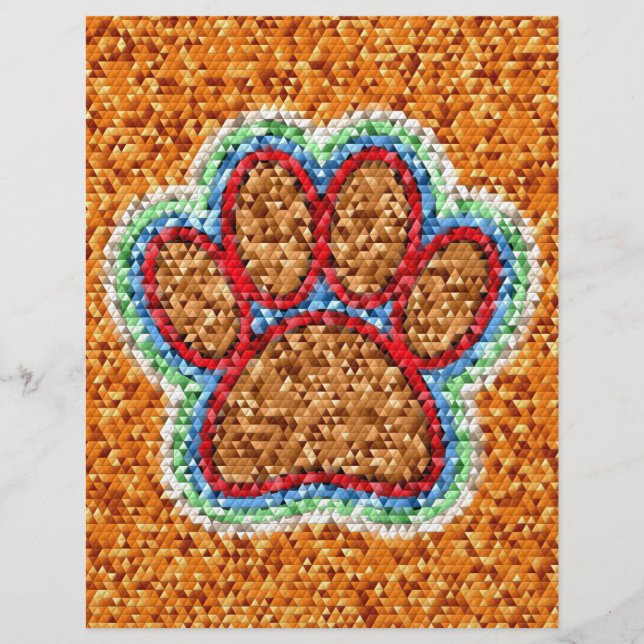Low Poly Dog Paw Art (Front)