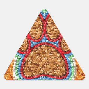 Low Poly Dog Paw Art Triangle Sticker