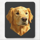 Low-Poly Golden Retriever Mouse Pad<br><div class="desc">Celebrate your favorite furry friend with this stunning Golden Retriever portrait. Created in a modern, geometric 'Low Poly' art style, this design uses sharp polygonal shapes and warm golden tones to bring out the loyal and friendly spirit of the dog. A perfect minimalist and artistic choice for dog lovers, pet...</div>