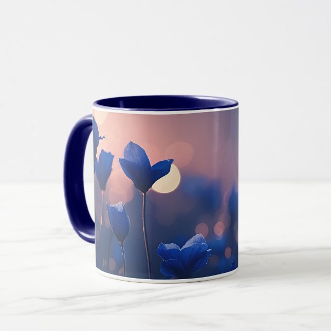 Low Poly Mountain Fantasy Landscape Mug (Front Left)