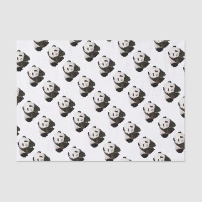 Low Poly Panda Tissue Paper (Front)