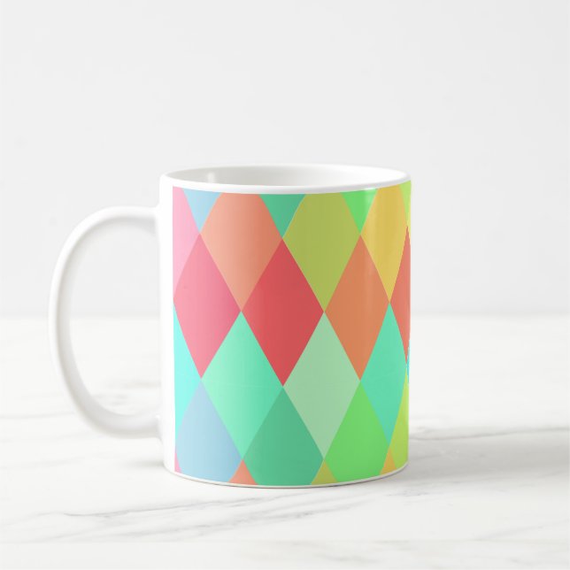Low poly triangles coffee mug (Left)