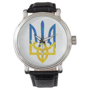 Low polygonal Ukrainian trident Watch