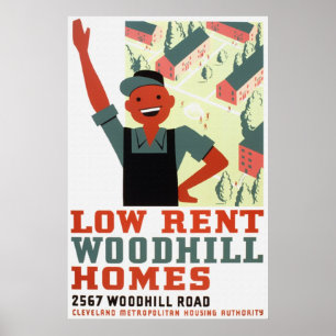 Low Rent Woodhill Homes Poster