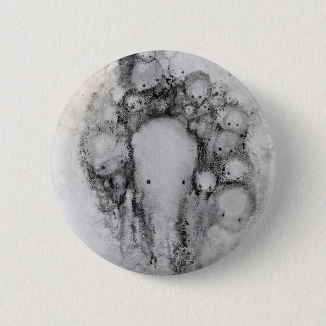 low res brain II 2 Inch Round Button (Front)