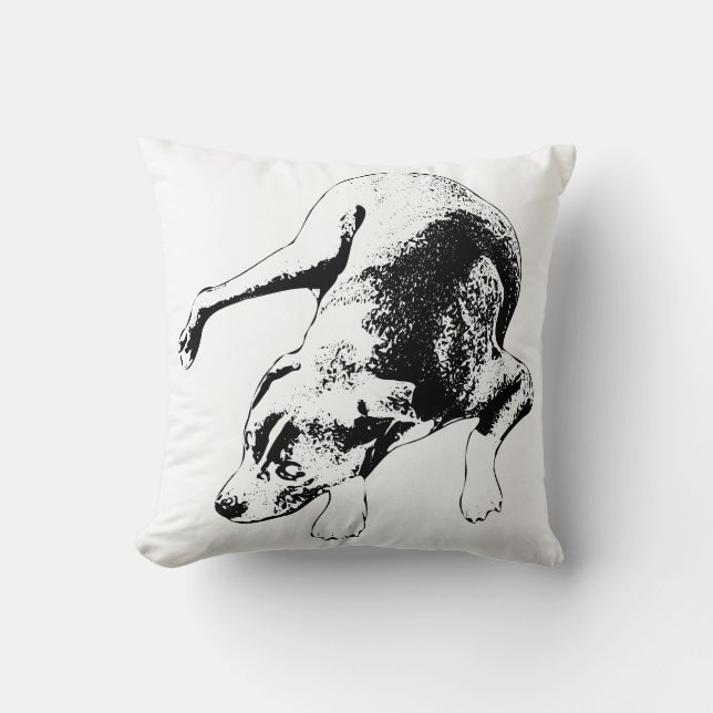Low Rest, High Focus Throw Pillow (Front)