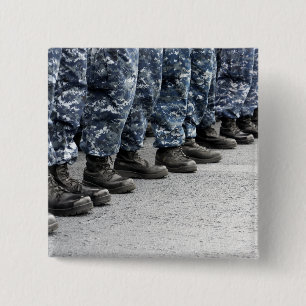 Low section view of sailors 2 inch square button