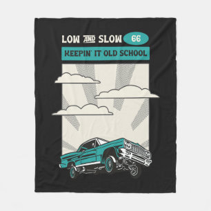 Low & Slow 66 Classic Lowrider Fleece Blanket