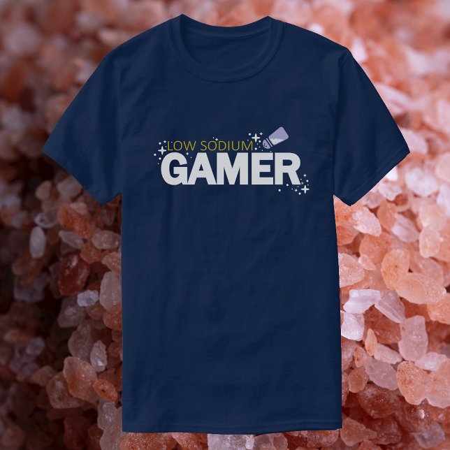 Low Sodium Gamer - Funny Video Game Typography T-Shirt (Creator Uploaded)