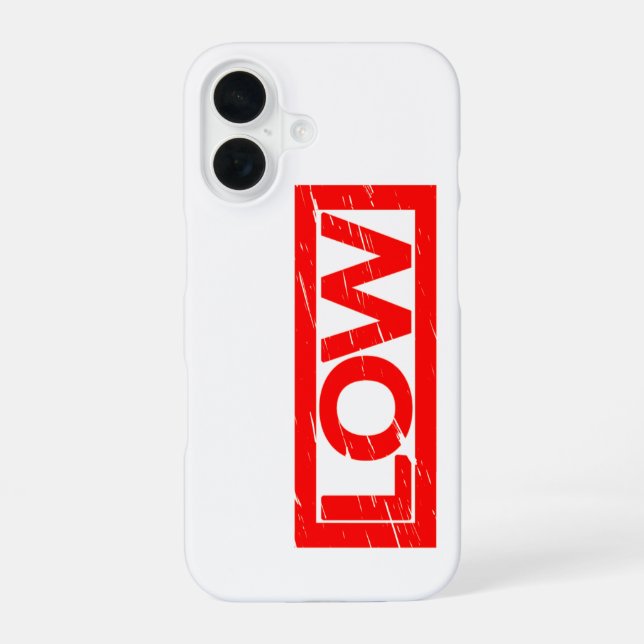 Low Stamp iPhone 16 Case (Back)